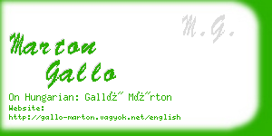 marton gallo business card